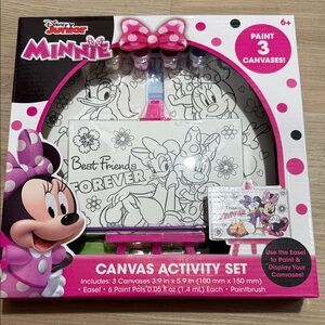 Disney Minnie Mouse Pink Canvas Art Set
